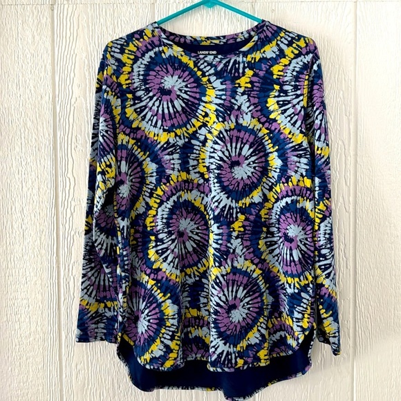 Land’s End long sleeve vibrant top Large - Picture 2 of 5